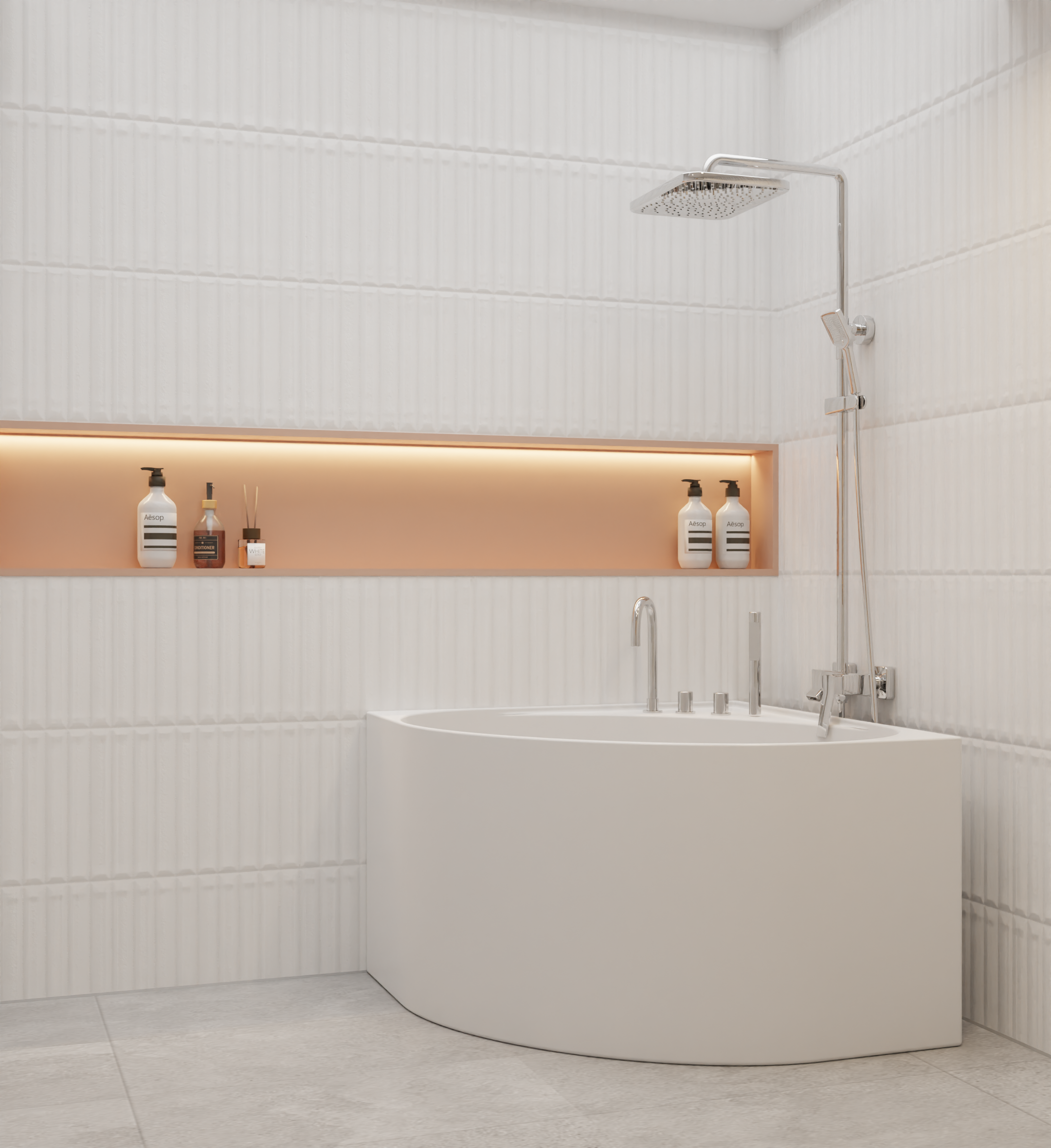 HERA Bathtub 1011, Portable Corner Bathtub
